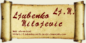 Ljubenko Milojević vizit kartica